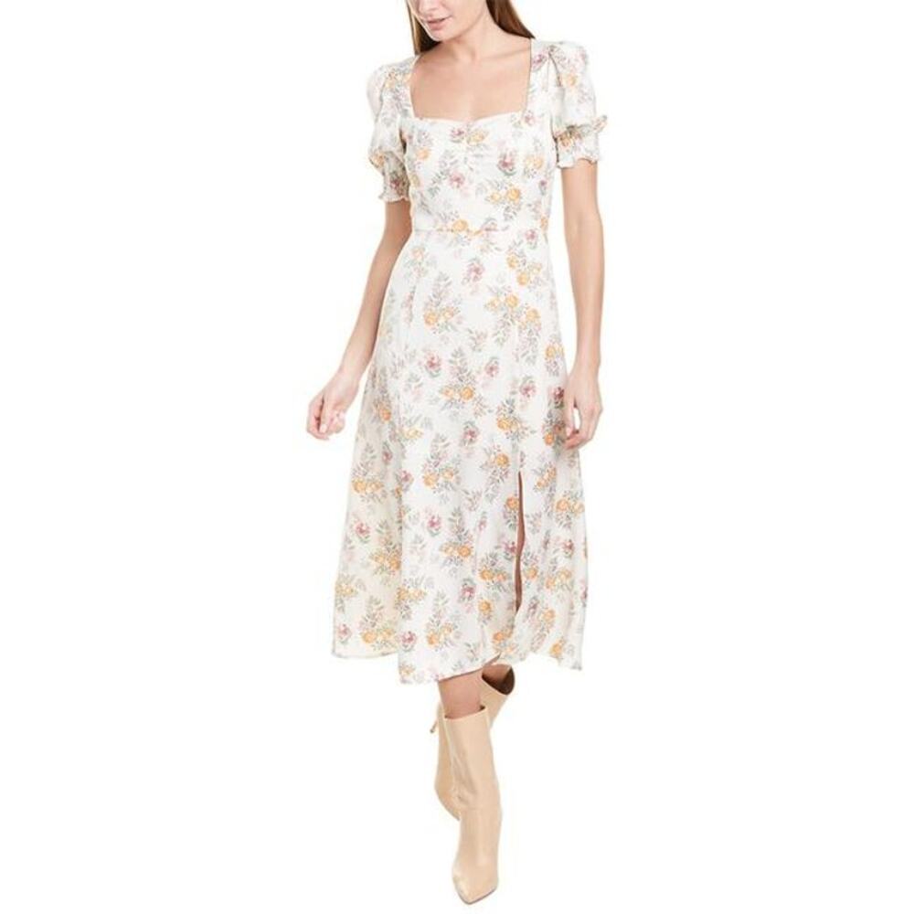 WAYF Midi dress Short Casual Dress floral XLarge Jacquard Midi 91795wch